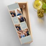 Miniatura de Caja de Vino Seis Fotos con Texto personalizada