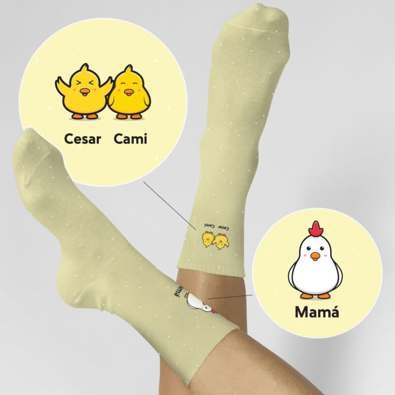 Calcetines Pollitos con Nombres personalizados