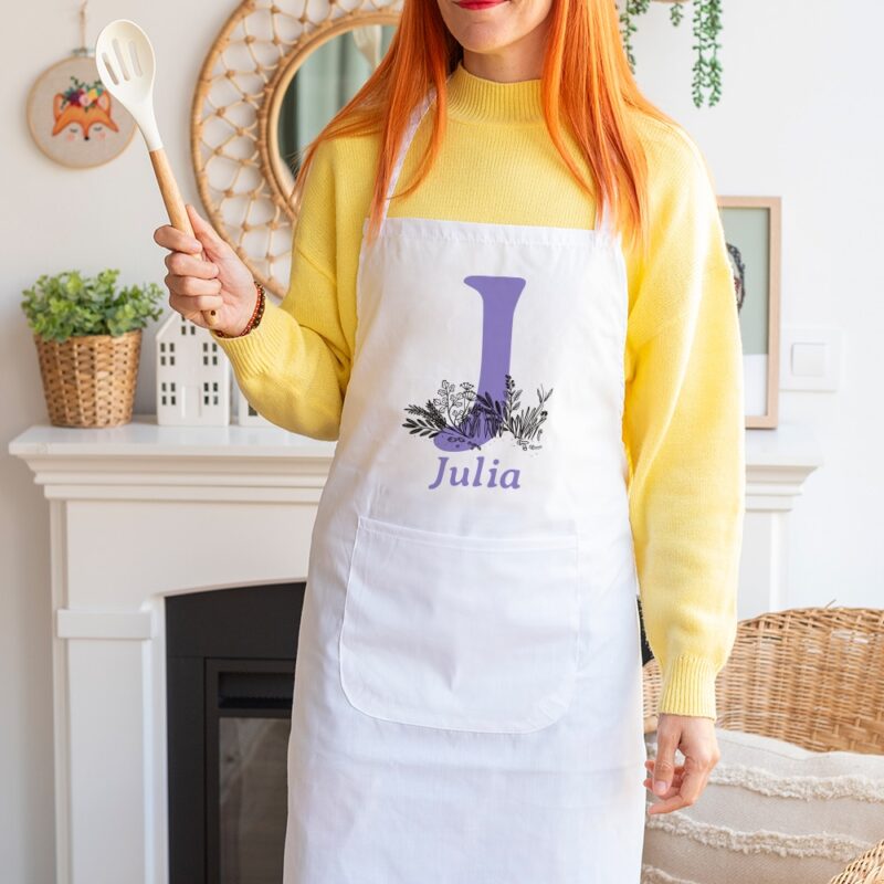 Delantal Inicial y Nombre personalizado