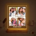 Miniatura de Lámpara Mamá Collage con Cuatro Fotos personalizada