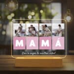 Miniatura de Lámpara Mamá Cubos Horizontales con Cuatro Fotos personalizada