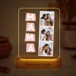 Miniatura de Lámpara Mamá con Tres Fotos en Vertical personalizada