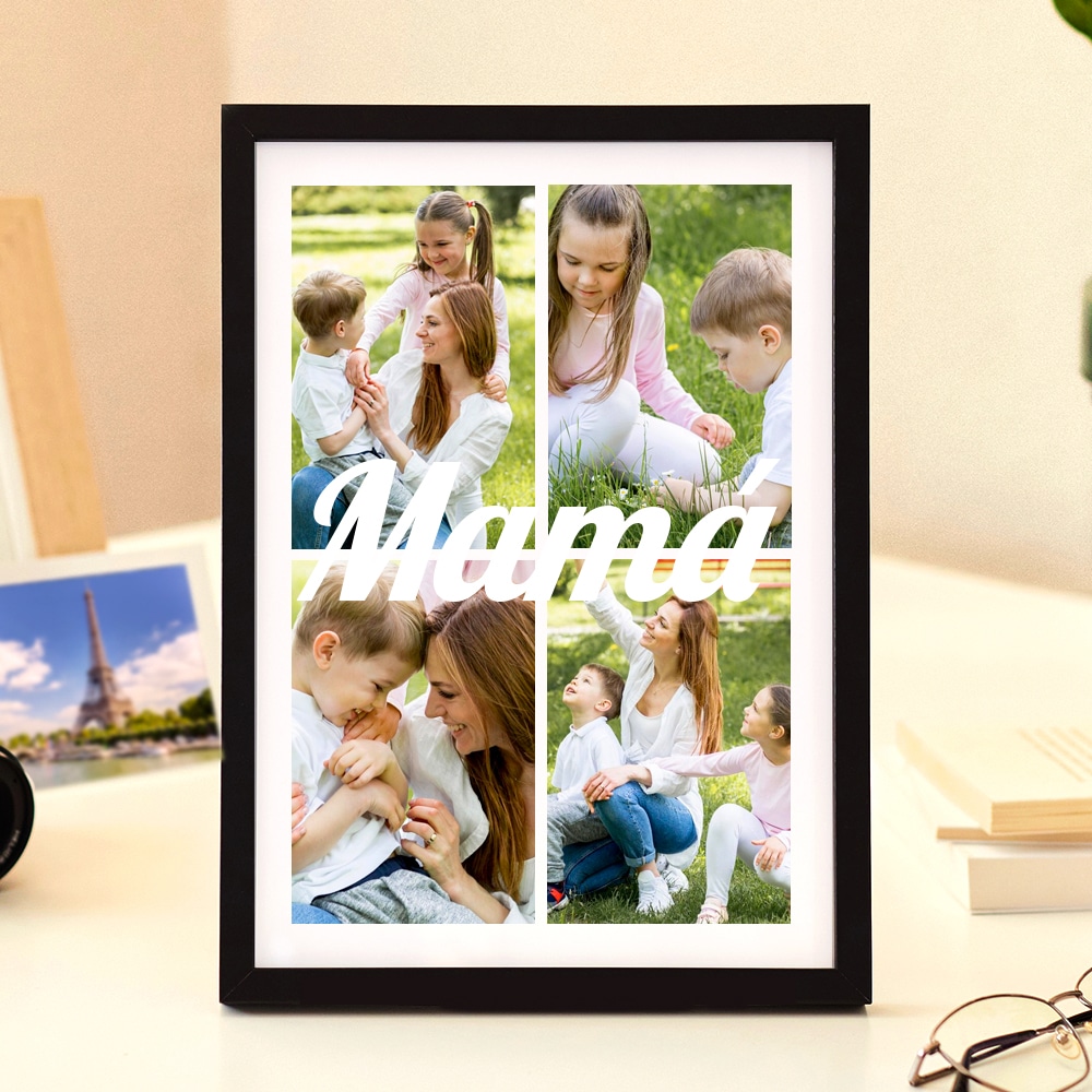 Placa Collage con Cuatro Fotos personalizada