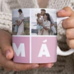 Miniatura de Taza Mamá Cubos Horizontales con Cuatro Fotos personalizada