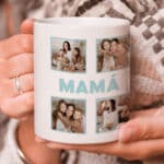 Miniatura de Taza Mamá con Cuatro Fotos personalizada