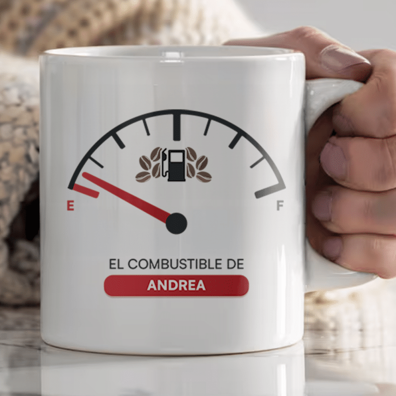 Taza Combustible con Nombre personalizada