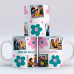 Miniatura de Taza Flores con Fotos y Texto personalizada