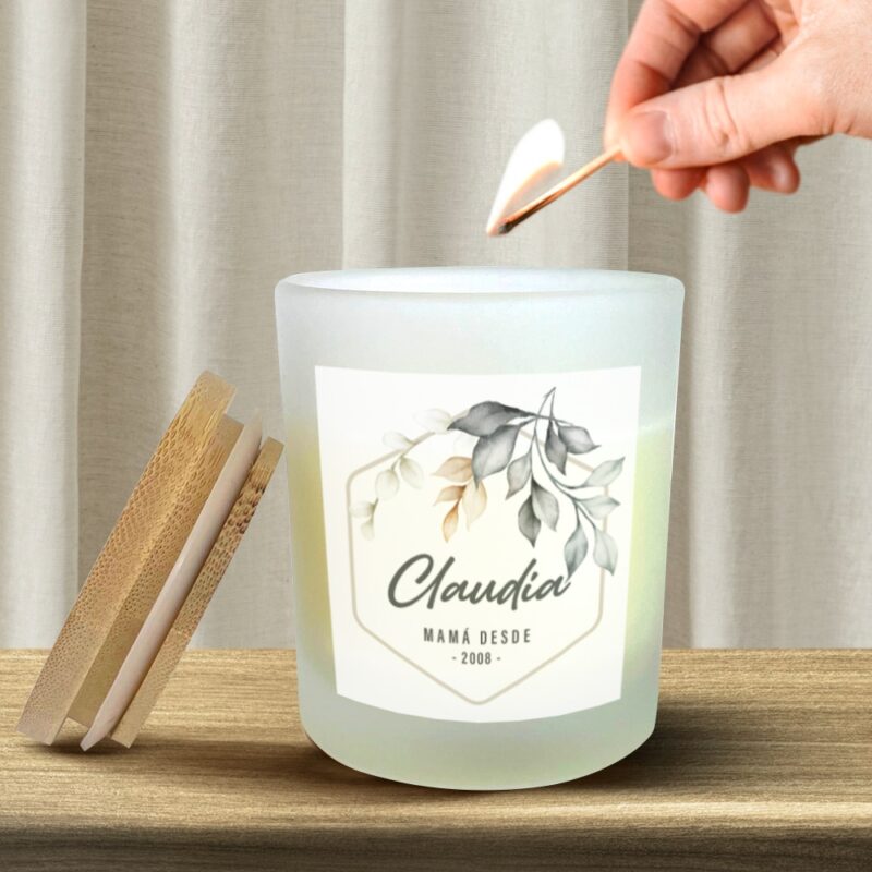 Vela Hojas con Textos personalizada