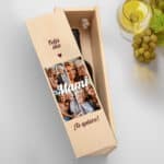 Miniatura de Caja de Vino Cuatro Fotos con Texto personalizada