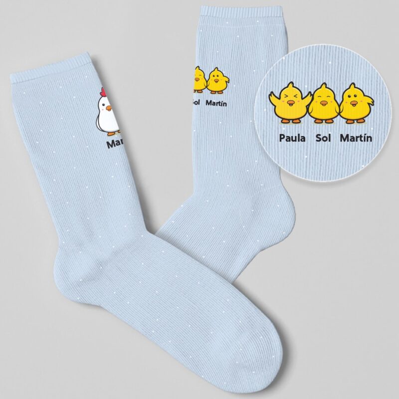 Calcetines Pollitos con Nombres personalizados