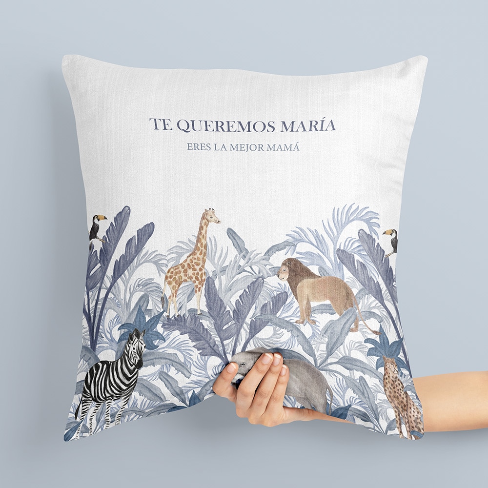 Cojín Selva con Texto personalizado