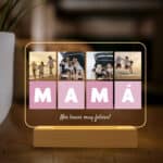 Miniatura de Lámpara Mamá Cubos Horizontales con Cuatro Fotos personalizada