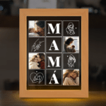 Miniatura de Lámpara Mamá con Cuatro Fotos y Siluetas personalizada