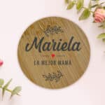 Miniatura de Vela Ramas con Nombre y Texto en Tapa personalizada