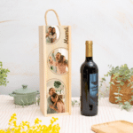 Miniatura de Caja de Vino Círculos con Fotos personalizada