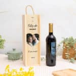 Miniatura de Caja de Vino Corazón con Foto y Texto personalizada