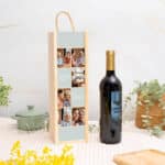 Miniatura de Caja de Vino Seis Fotos con Texto personalizada