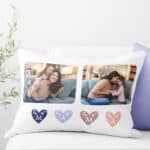 Miniatura de Cojín Mamá con Foto y Letras en Corazones personalizado