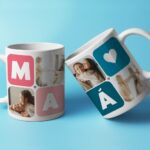 Miniatura de Taza Mamá Cubos Corazón con Cinco Fotos personalizada