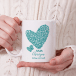 Miniatura de Taza Corazón Estilo con Nombre personalizada