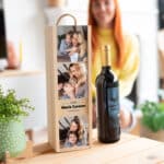 Miniatura de Caja de Vino Tres Fotos con Texto personalizada