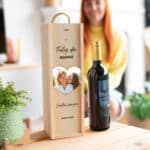 Miniatura de Caja de Vino Corazón con Foto y Texto personalizada