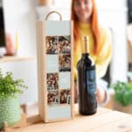 Miniatura de Caja de Vino Seis Fotos con Texto personalizada