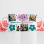 Miniatura de Taza Flores con Fotos y Texto personalizada