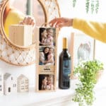 Miniatura de Caja de Vino Tres Fotos con Texto personalizada