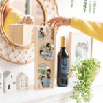 Miniatura de Caja de Vino Círculos con Fotos personalizada