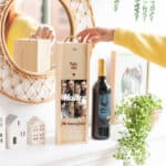 Miniatura de Caja de Vino Cuatro Fotos con Texto personalizada