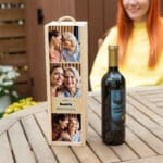 Miniatura de Caja de Vino Tres Fotos con Texto personalizada