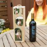 Miniatura de Caja de Vino Círculos con Fotos personalizada