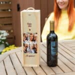 Miniatura de Caja de Vino Cuatro Fotos con Texto personalizada