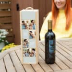 Miniatura de Caja de Vino Seis Fotos con Texto personalizada