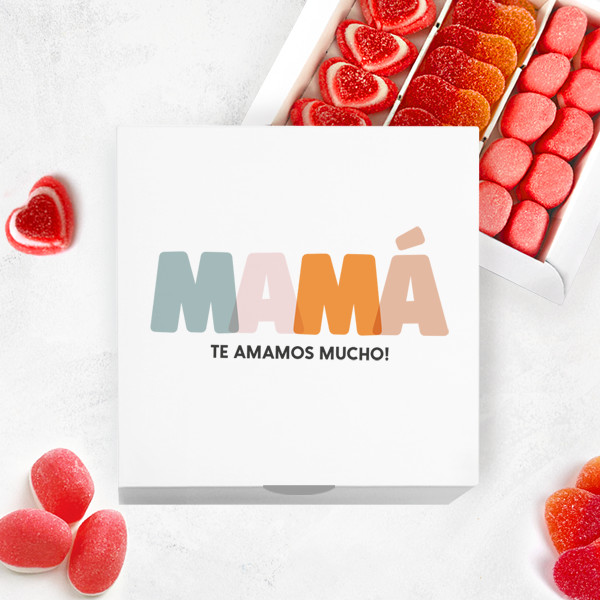 Caja de Dulces Mamá Dibujos con Nombres personalizada