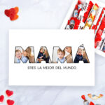 Miniatura de Caja de Dulces Mamá con Fotos en Letras personalizada