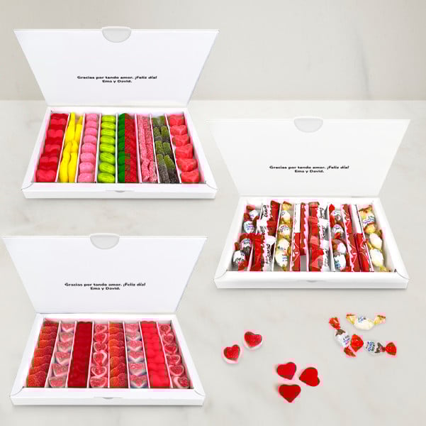 Caja de Dulces Mamá con Fotos en Letras personalizada