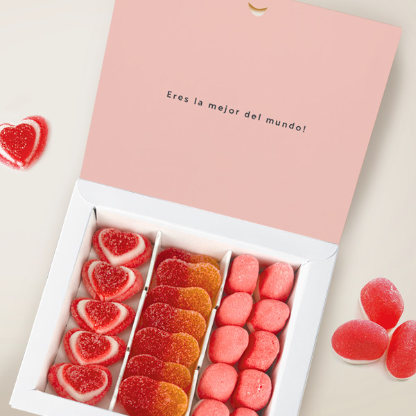 Caja de Dulces Mamá con Tres Fotos personalizada