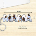 Miniatura de Llavero con Fotos en letras Mamá personalizado