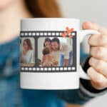 Miniatura de Taza Carrete de Fotos con Texto personalizada