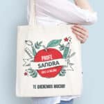 Miniatura de Tote Bag Manzana con Texto personalizada