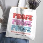 Miniatura de Tote Bag Profe en Colores con Nombre personalizada