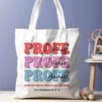 Miniatura de Tote Bag Profe en Colores con Nombre personalizada