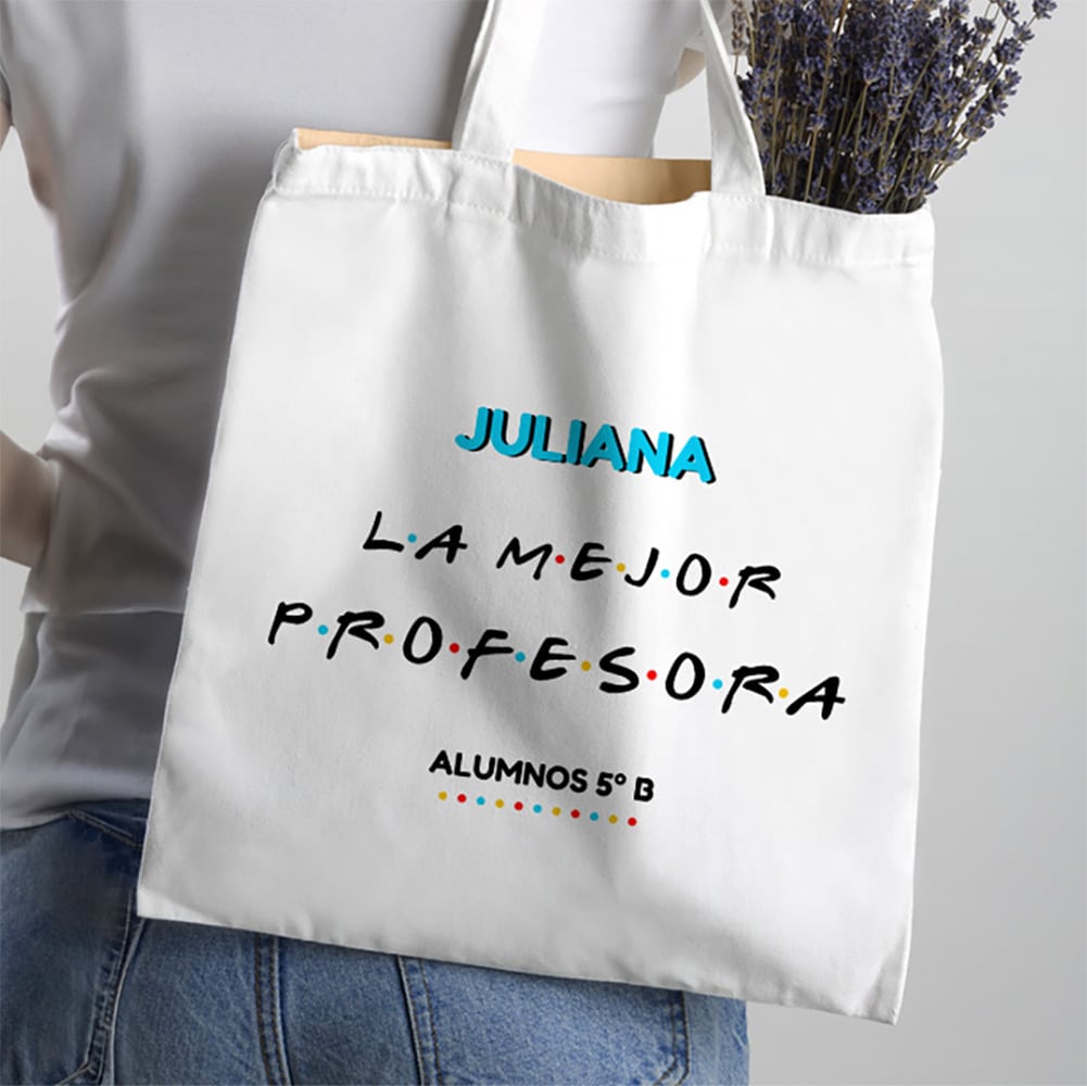 Tote Bag Letras Friends con Texto personalizada