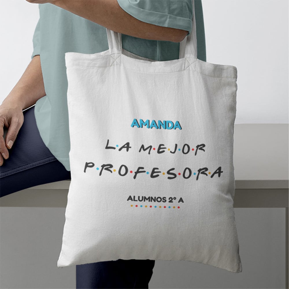 Tote Bag Letras Friends con Texto personalizada