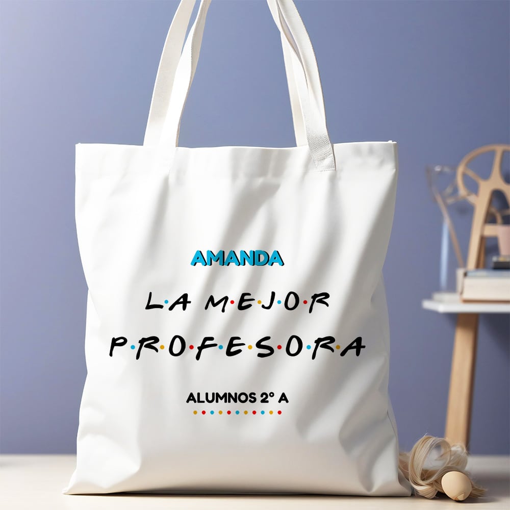 Tote Bag Letras Friends con Texto personalizada