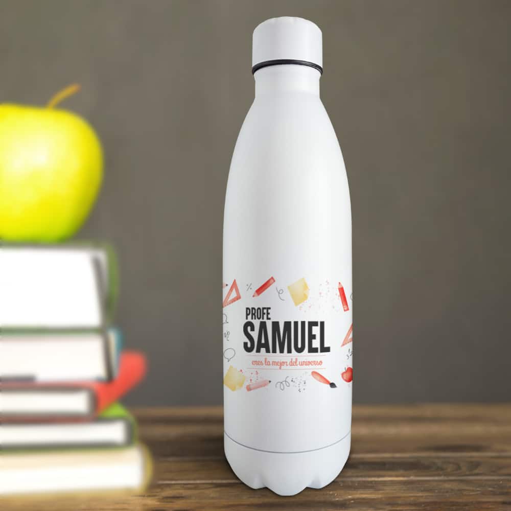 Botella Materiales con Texto personalizada