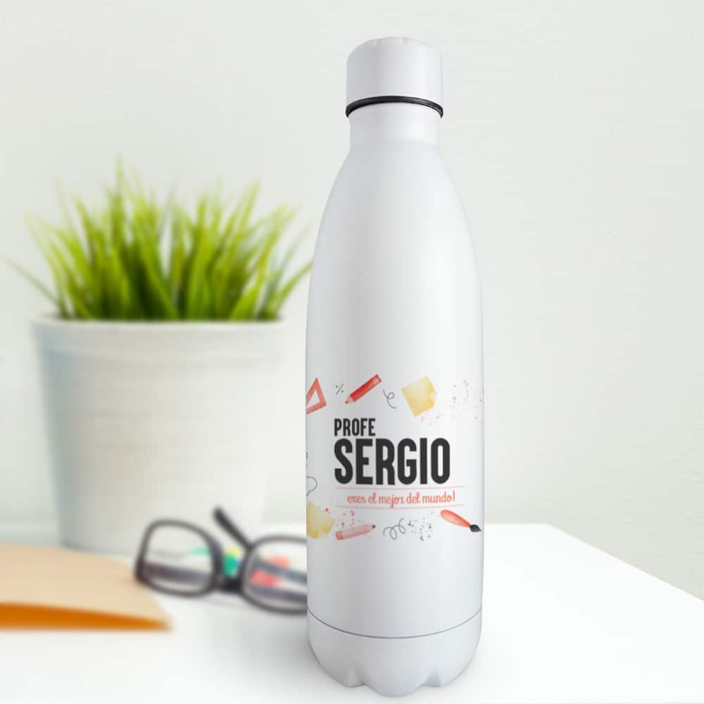 Botella Materiales con Texto personalizada