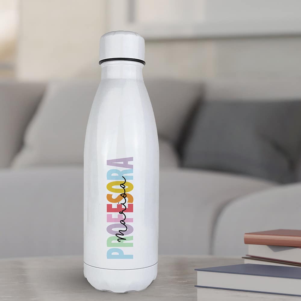 Botella Letras de Colores con Nombre personalizada